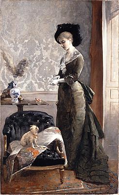 Alfred Stevens - Prête à Sortir