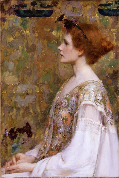 Albert Herter - Woman With Red Hair 1894