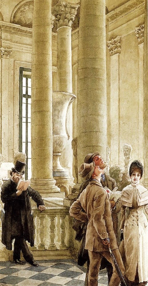 James Tissot - Au Louvre