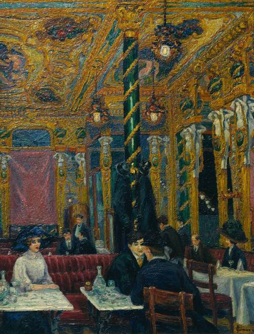 The Café Royal 1911 by Charles Ginner 1878-1952