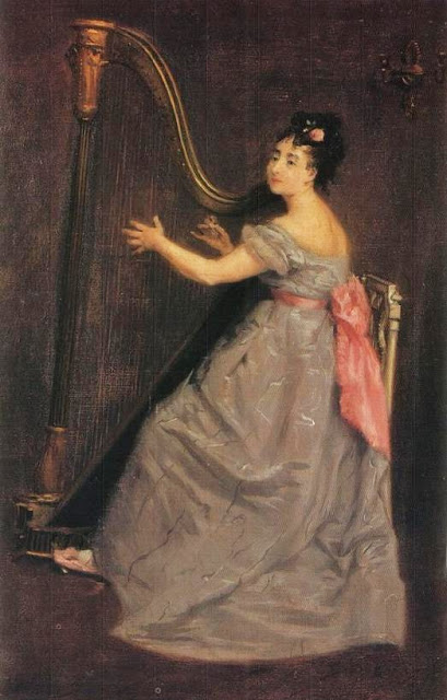 Eva Gonzalès - Joueuse de Harpe